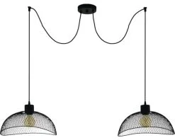EGLO Hanglamp Pompeya 2-lichts Zwart